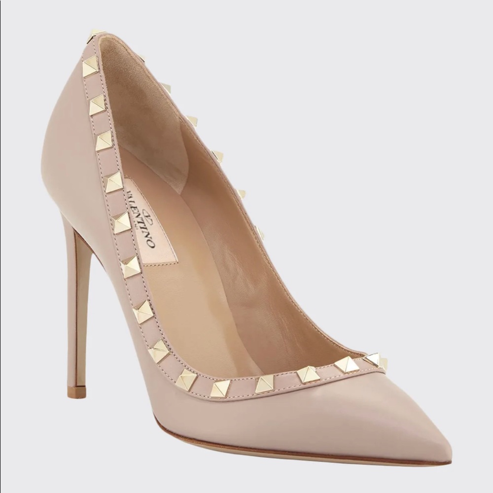 Rockstud Leather 90mm Valentino Pumps